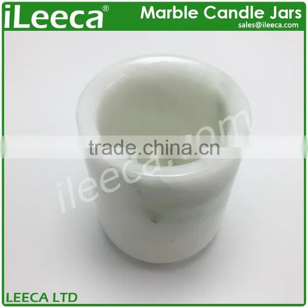 Hot Sale Round White Marble Candle Holders photo-6