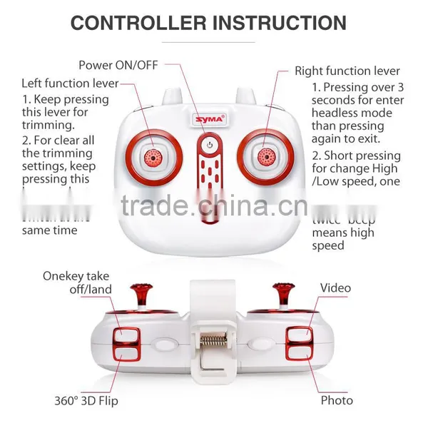 Newest 720P WIFI FPV 2MP HD Camera Helicopter Height Hold One Key Land 2.4G 4CH RC Quadcopter X5UC X5UW Drone SYMA photo-6