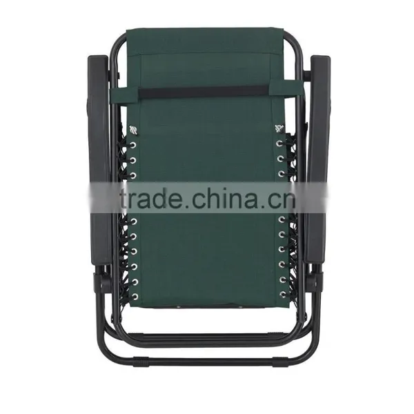 2 Pack Metal Pool Folding Green Anti Gravity Chair With Cup Holder photo-6