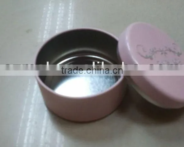 ROUND Candle Box Metal Tin Can photo-3