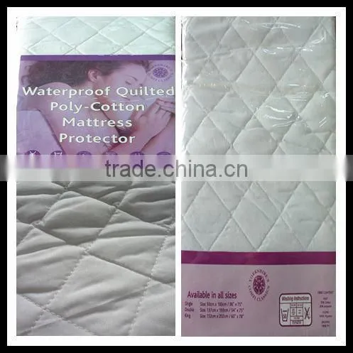 Waterproof Quilted Poly-cotton Mattress Protector