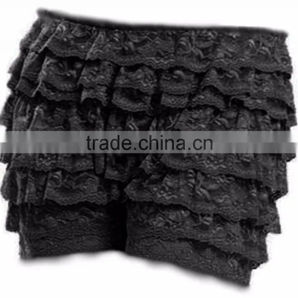 High Quality Women Fashion 8 Layers Lace Frilly Ruffle Knicker Sexy Underwear Shorts Hot Pants Safety Skirt photo-2