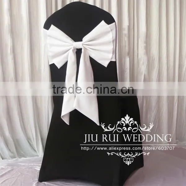Colorful Pre - Tie Bow Spandex Chair Band Lycra Chair SashFor Wedding Decor photo-4