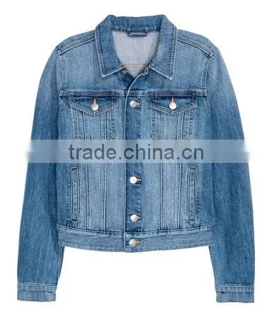 2017 New Arrival Wholesale Cheap Blue Denim Jacket Women photo-2