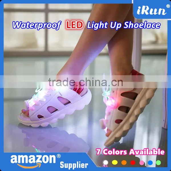 High Quality Nylon LED Shoe Laces - Party Led Flashing Cheerful Lighting Shoelace - Light Up Orange Glowing LED Shoelaces photo-6