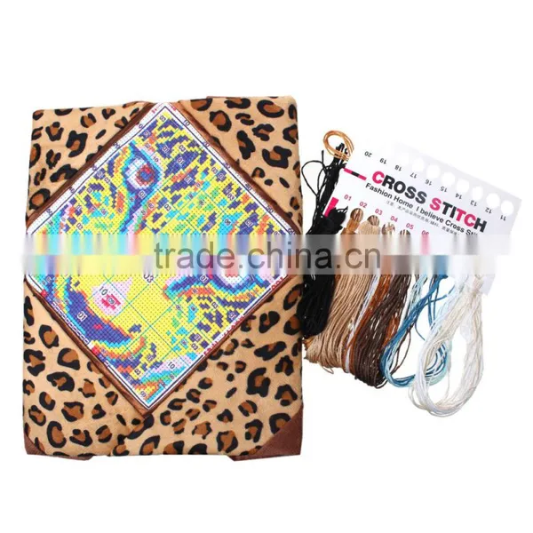 Multicolor Leopard Print Pattern Hand Embroidery Diy Cross Stitch Sets Beautiful photo-2