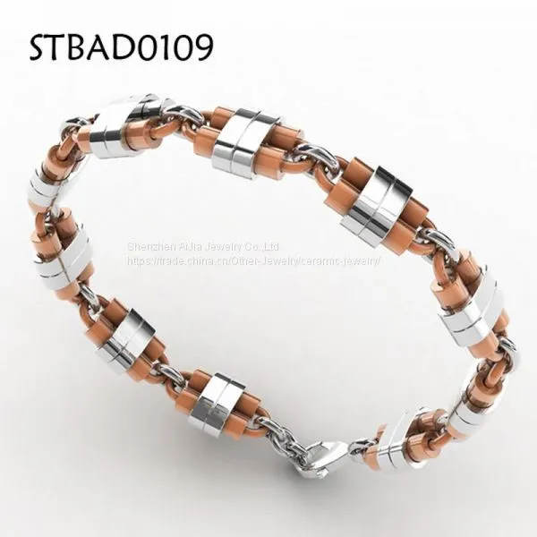 Gold And Silver Chain Stainless Steel Bracelet For Men photo-2