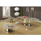 GMW Italy Volakas Marble Dining Tables Stainless Steel Polished Base