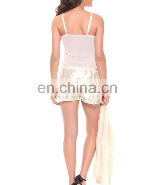 OEM Custom Sexy Pajama Pants Sexy Silk Nighty Suit Image photo-5