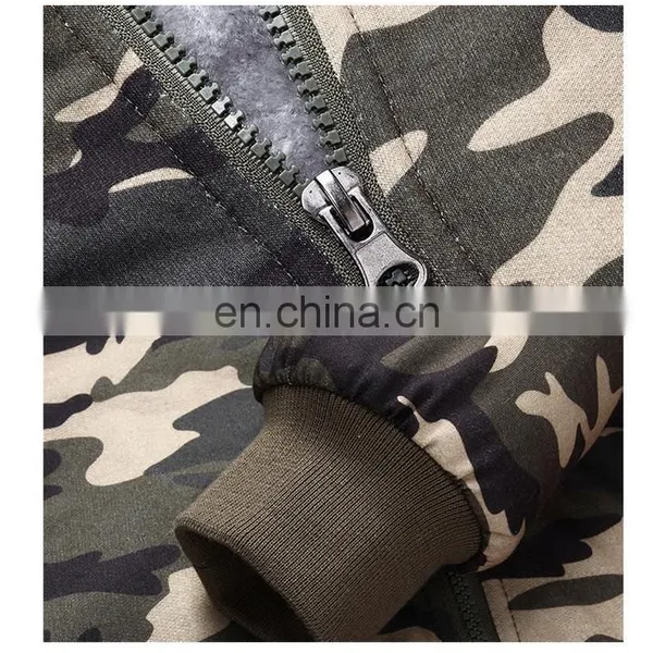 Online Shopping Men's Warm Hoodie Zip Sweatshirt Sweater Tops Long Sleeve Jacket Coat Camouflage photo-5