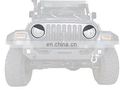 T088 Black ABS Angry-Bird Headlight Cover Trim For Jeep Wrangler TJ 1997-2006 photo-6