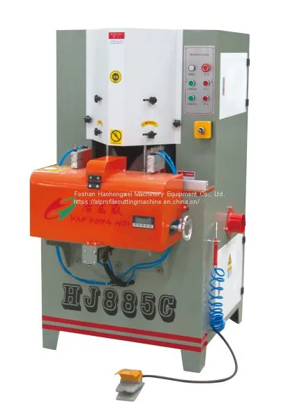 2.2KW×2 Double Head Angle Cutting Machine For 45 Degree Aluminum Profile Corner photo-2