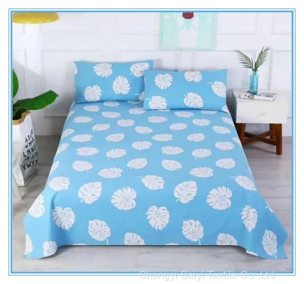 100% Polyester Fabric Pigment Printing Bedsheet Microfiber Woven Fabric for Home Textile Microfiber Bedding Set photo-2