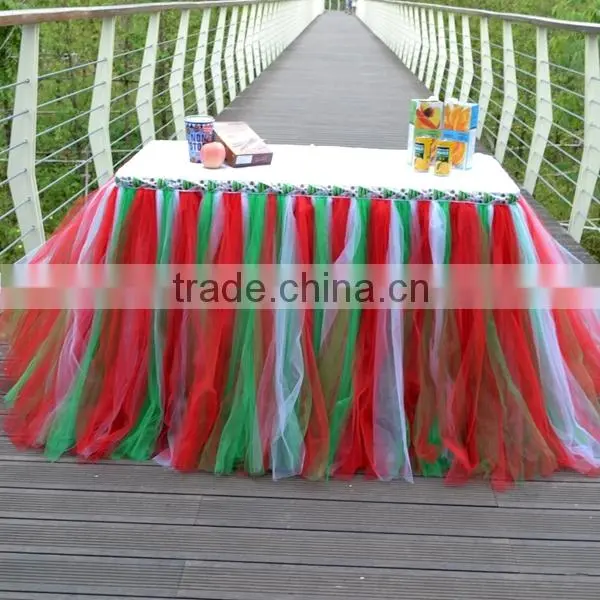 Eye Catching Handmade Tutu Tulle Table Skirt Cover for Baby Shower Unforgettable Party Centerpiece SD103 photo-5