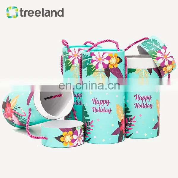 Wholesale Cardboard Christmas Gift Box Packaging Paper Tube With Handle photo-2