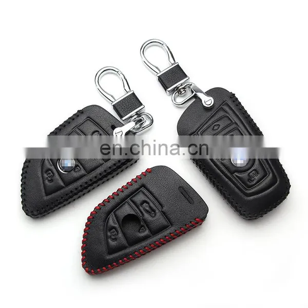 Wholesale Prices Durable Fob Genuine Leather Car Key Cover for Bmw 5 Series X Series