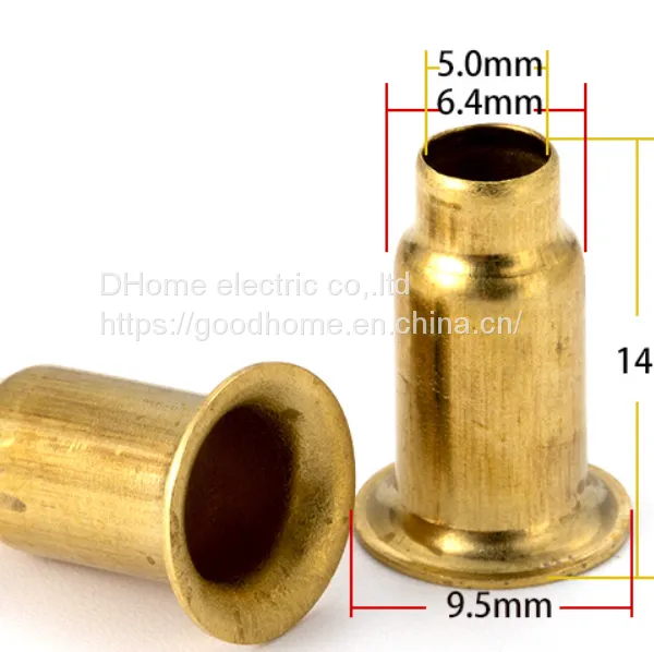 Non-standard Shaped Hollow Copper Rivet 5*14*9.5 Brass Positioning Corns Through Hole Step Rivet for PCB Board（Wechat:13510231336） photo-2