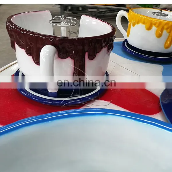 Indoor and Outdoor Adult and Kids Game Funfair Rides Amusement Fairground Rotating Coffee Cup for Sale photo-5