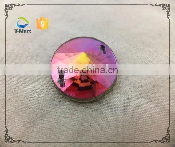 Round Shape Acrylic Stone With Rainbow Color photo-4