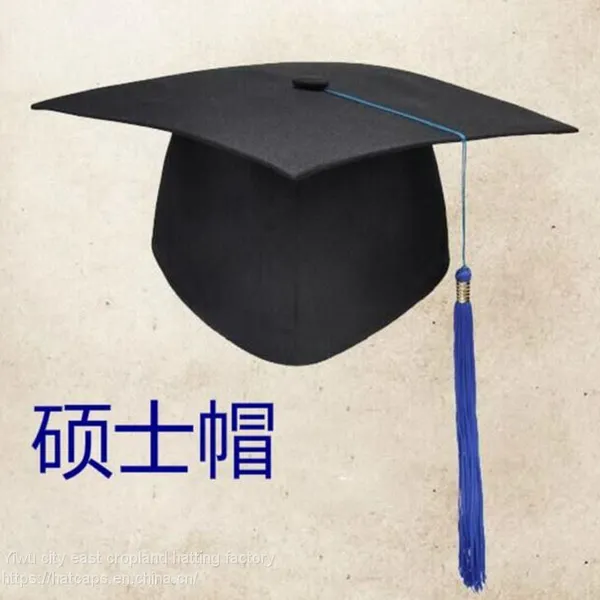 Europe and the United States University Graduation Cap Hat Dr Hexagonal Octagonal Cap With Tassel photo-2