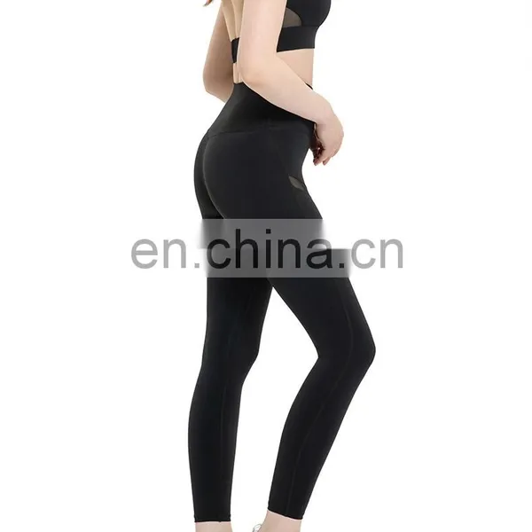 Custom Logo Women Sportswear Suit Set Back Hollow Out Bra And High Waist Leggings Two Piece Yoga Set Sexy Mesh Gym Running Wear photo-2