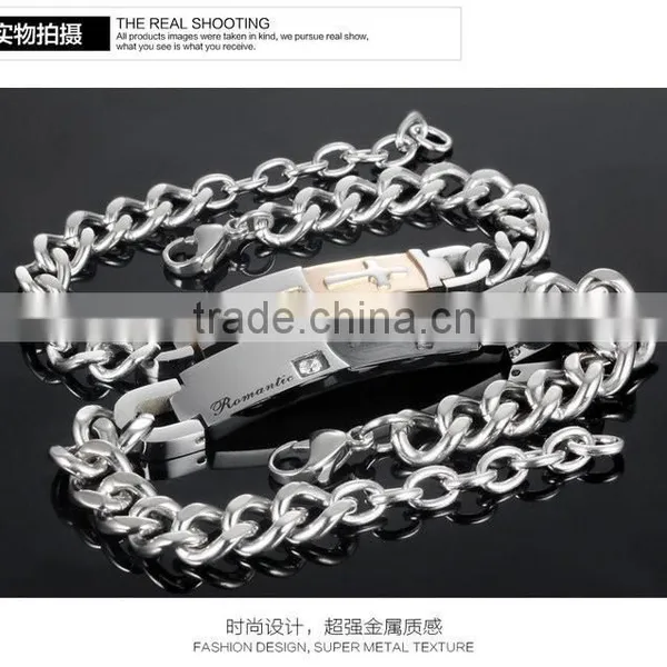 Titanium Steel Couple Bangles Fastness Retro Classic Cross Bracelet Popular Valentine's Day Gifts photo-2