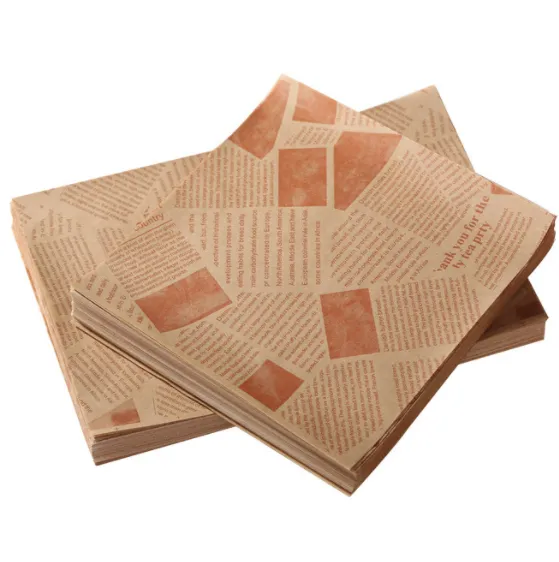 Custom Printing Bread Hamburg Sandwich Food Grade Wrapping Coated Wax Paper photo-4