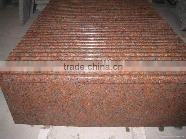Imperial Red High Class Polished Granite Stair Steps Tiles photo-3