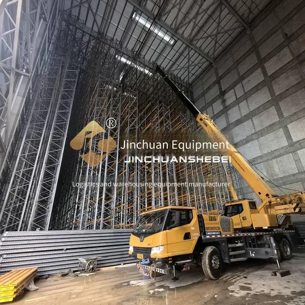 Almacén Jinchuan, estantes de almacén tridimensional de gran altura, colaboración inteligente, funcionamiento automatizado y eficiente, resistencia a cargas pesadas y estabilidad, seguridad y fiabilidad