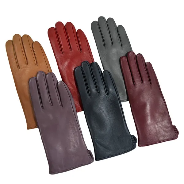 High Quality Genuine Winter Sheepskin Leather Glove for Women