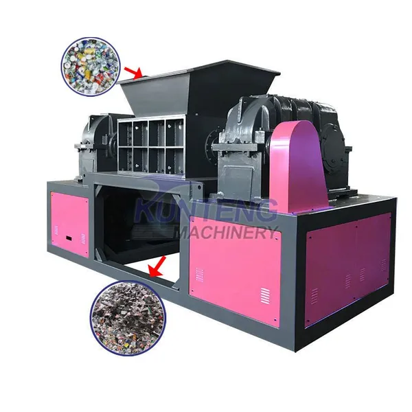 Organic Waste Metal Scrap Crusher Machine Double Shaft Shredder Machine for Solid Waste