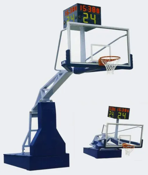 Indoor Outdoor Basketball Hoop Movable Electric Hydraulic Basketball Stand for Adults