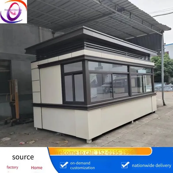 Large Mobile Security Guard Booth With Toilet for Community Security, Which Can be Used as a Duty Room and Accommodation, Like a Gatehouse or a Reception Room