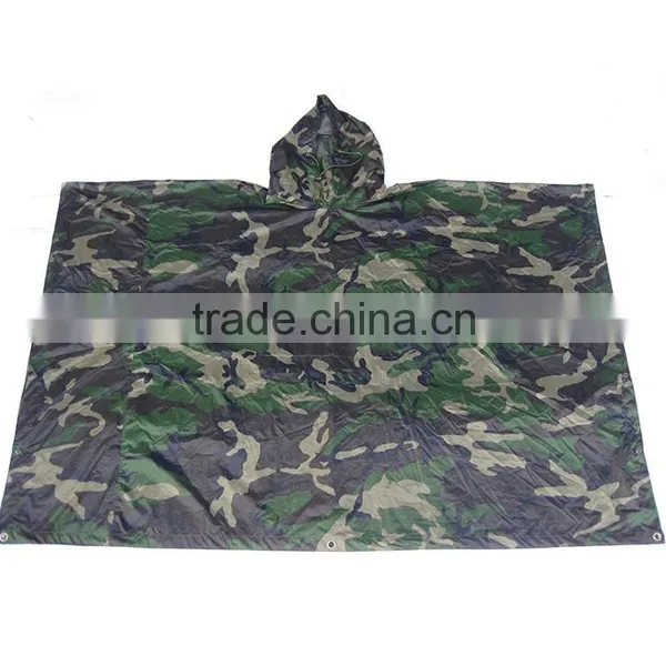 Factory Direct Sale Woodland Waterproof Camouflage Raincoat photo-2