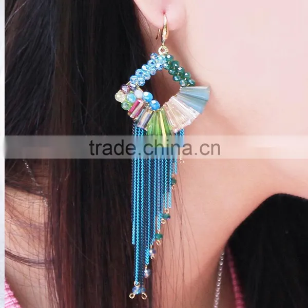 2016 New Design Fashion Charm Tassel Earrings Romatic Wedding Jewellery photo-6