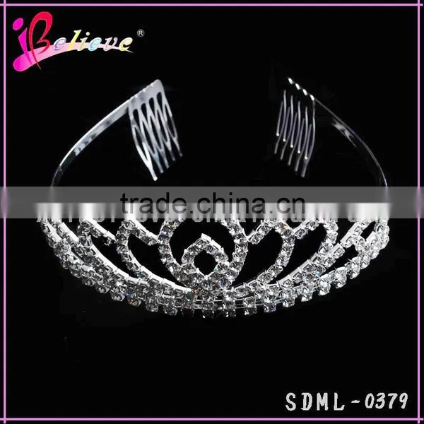 Luxury Tiara Hair Jewelry Wholesale Tiara Crown Crystal Stone Wedding Tiara for Young Girls photo-2
