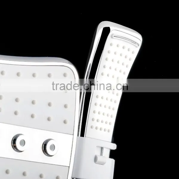 Rainfall Massage Jets Dual Function Overhead Shower Head Handheld Wand Combo Set photo-6