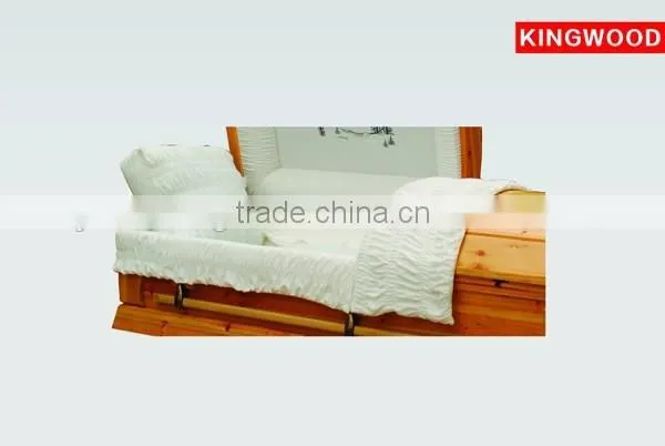 Solid Mahogany Wood Casket Full Couch Funeral Product CEDARLAND Chinese Solid Wood Casket photo-3