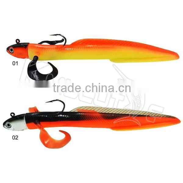 CHGFLYINGEEL Flying Soft Fishing Bait With Lead Weight Head 30cm Soft Shad Fishing Lure photo-5