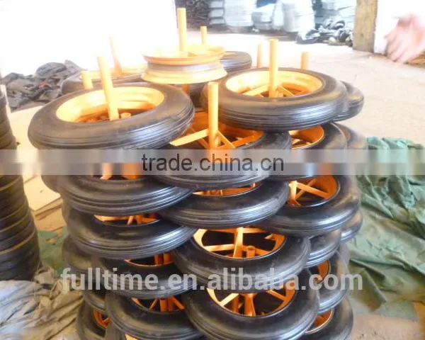 High Quality Manufacturer Wheelbarrow Solid Rubber Tyre 350-4 400-8-8 3.50-6 3.50-8 photo-3