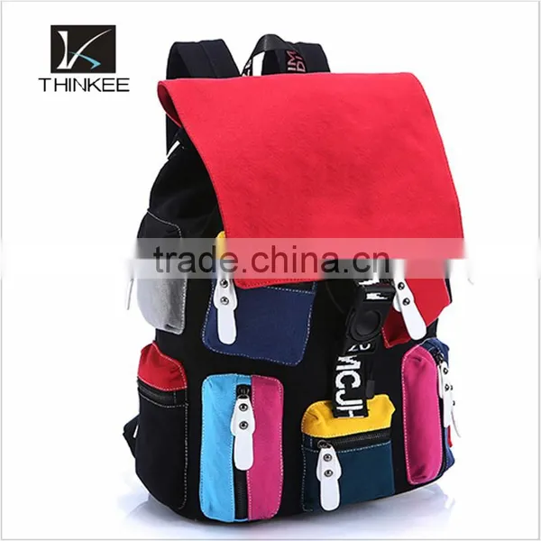 Fashion Design Canvas Sports Backpack/teenagers Fashion Sports Backpack Bag photo-5