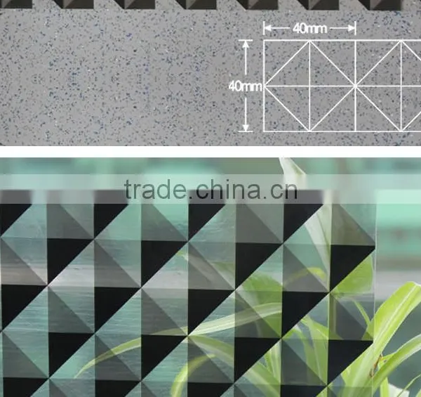 Decorative Gradation Black Prism Self Adhesive Glass PET Film photo-3