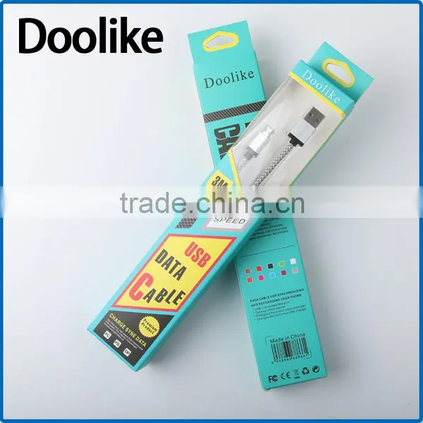 Doolike 2016 Wholesale Micro USB Cable USB Braided Cable 10ft photo-6
