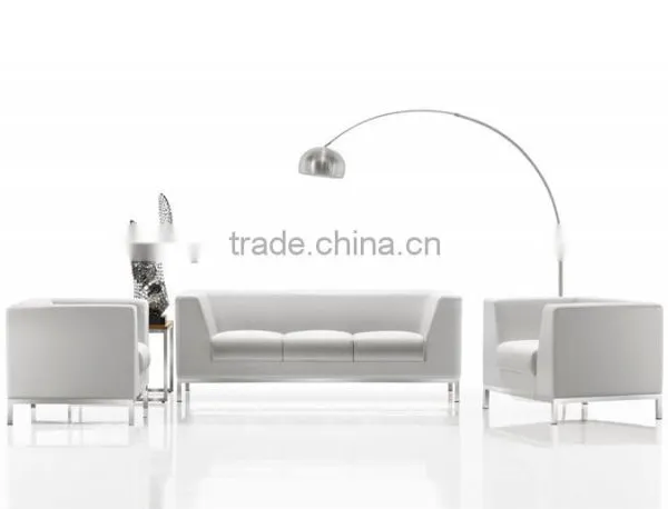 S-32 White Leather Sofa pu Sofa White Leather Sofa Furniture Sofa photo-2