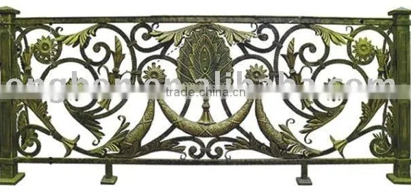 2015 Top-selling Modern Flat Top Wrought Iron Fence