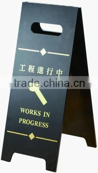 Foldable Arylic Works in Progress Floor Sign Stand