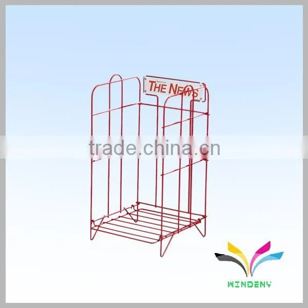 High Quality Customized Metal Free Standing Library Newspaper Racks photo-3