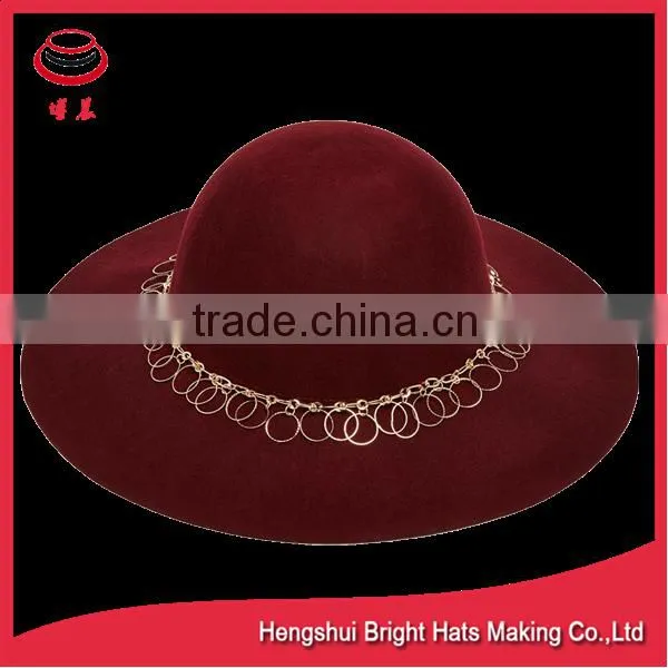 Wide Brim Wool Felt Floppy Hat for Women photo-2