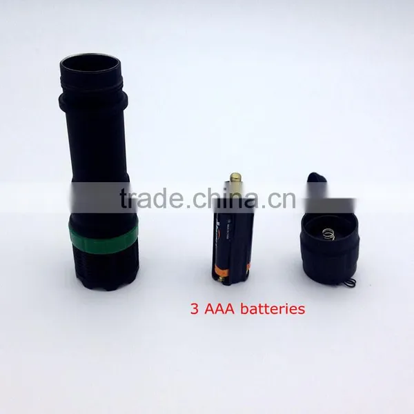 POPPAS 3200 1W Powerful Led With 3AAA Batteries Zoom Promotion Led Flashlight photo-3