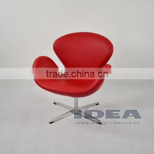 Replica Arne Jocabsen Swan Chair - Red Genuine Leather photo-2